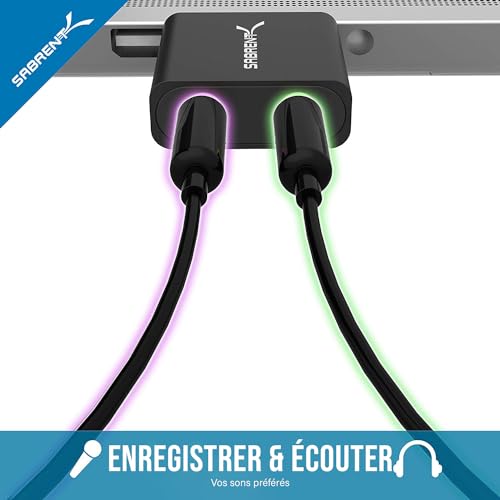 Carte Son Externe USB vers Jack 3.5mm compatible PC Mac PS4 PS5