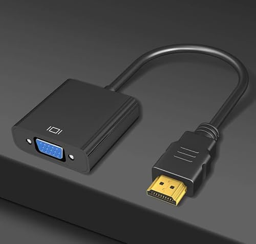 Hdmi To Vga Adapter, Hdmi Male To Vga Female Connector,Computer Connectors To Monitors Cable,For Computer, Desktop, Pc, Monitor, Projector, Hdtv, Chromebook, Raspberry Pi, Roku,Ps4,Xbox(Black 1Pcs) #TOP6