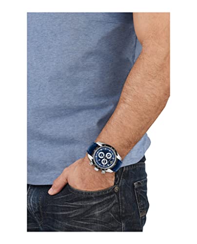 Versace V-Ray Collection Luxury Mens Watch Timepieces with a Blue Strap and Dial Featuring a Stainless Steel Case4