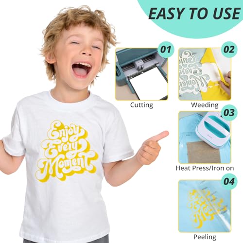 LOKLIK Vinil preto de transferência de calor - Rolo de vinil HTV preto de 30,5 cm x 4,9 m para camis