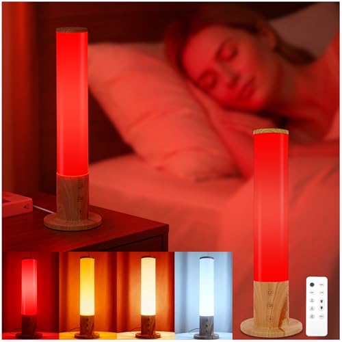 670nm Red Light Therapy Sleep & 10 000 Lux Sun Lamp Dual Function Sleep Light & Sunlight Lamp with Timer Remote Red Night Light for Deep Relaxation Healthy Sleep for Adult & Kid Bedroom Gift