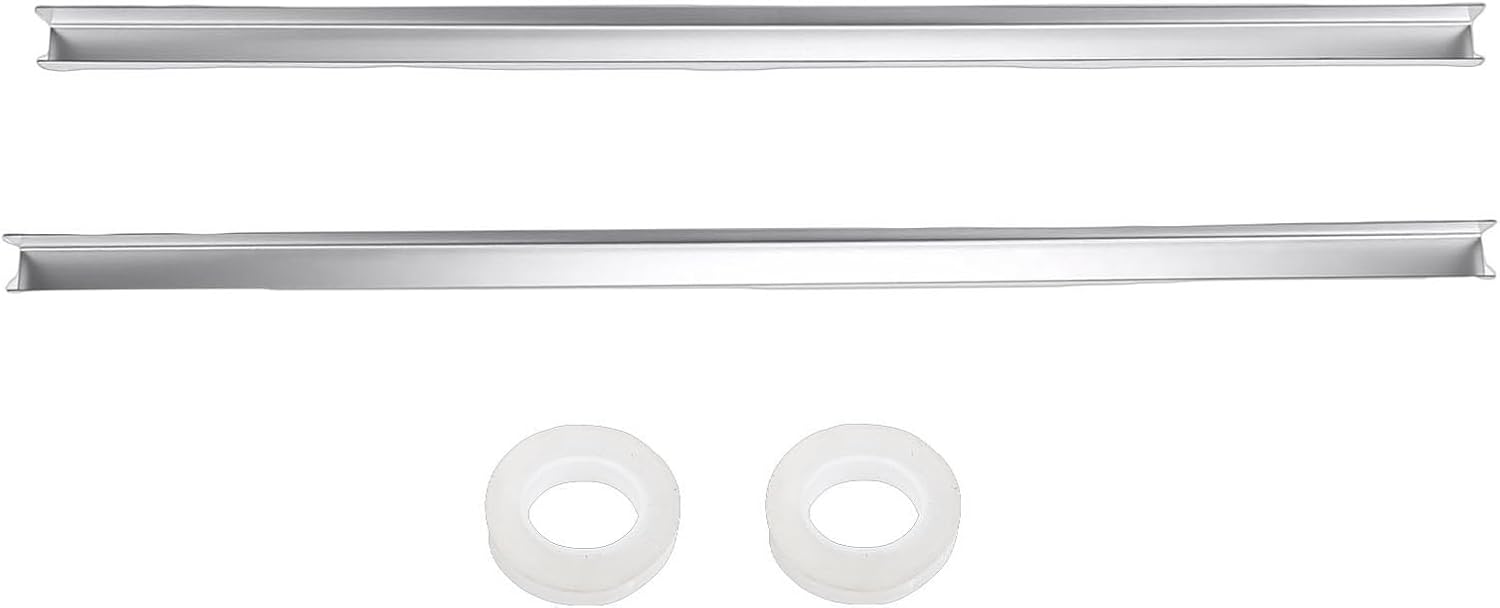 AUNMAS 2pcs Cabinet Protector Edge Guard, 304 Stainless Steel Prevents Water Damage Scratches Edge Protectors for Kitchen 3/4 inch cabinets (23inch)