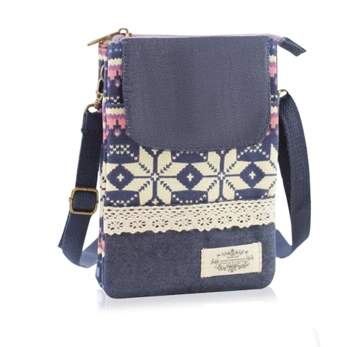 HMCEY Bolso Telefono Lona,Portamoviles Bolso para Movil Mujer,Bolsito para Movil Hombre,Bolsos Cruzado Bandolera,Bolsa para Guardar El Moviles,Cartera Para Moviles,Phone Bag,Bolsito de Mano Elegante
