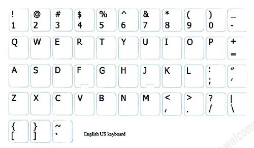 Pegatinas de teclado en inglés US para laptops y escritorios miniatura 2