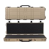 Gewehrkoffer Hartschalenkoffer mit Rollen und Griff PP-Kunststoff Taktischer Waffenkoffer Großes Fassungsvermögen Stoßfest Werkzeugkasten für Airsoft Gewehr Waffe Jagd