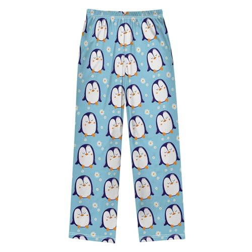 J JOYSAY Penguin Dasiy Blue Pajamas Pants Soft Long Pajama Bottoms Lounge Sleep Pants Size S-XL2