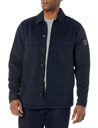 BOSS Men's Garment Dyed Button Down Overshirt