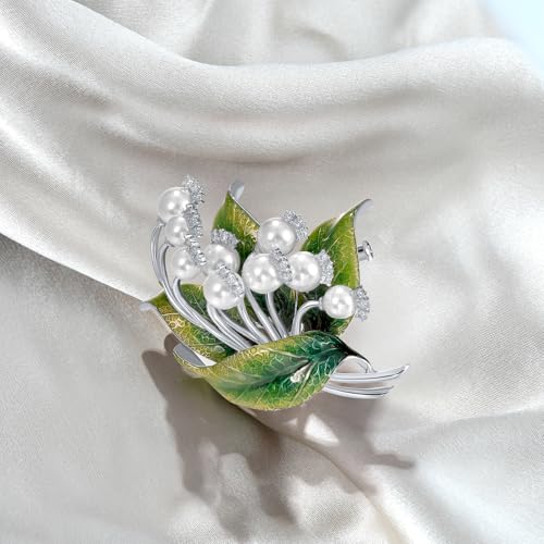 Image of Santuzza 925 Sterling Silver Enamel Brooch Pin for Women