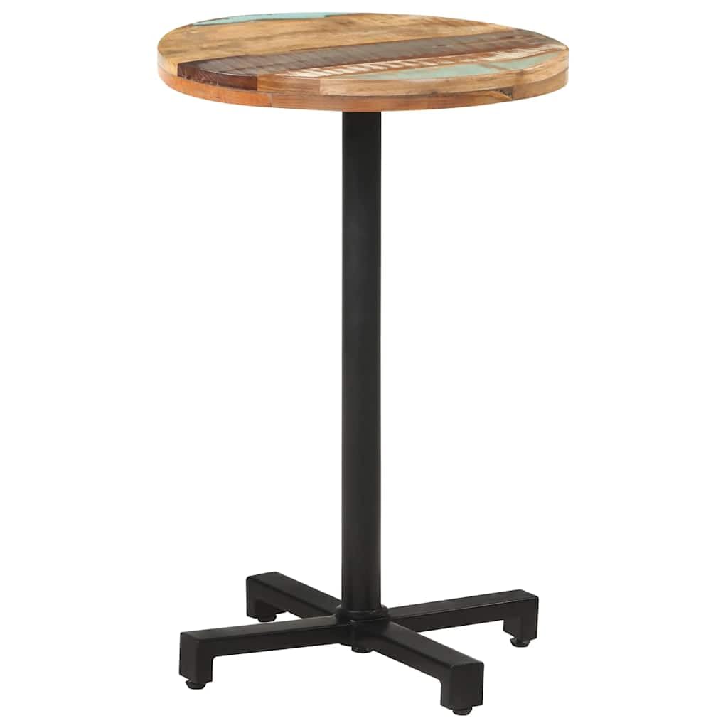 Table en bois de récupération massif et métal meuble de salon haut de gamme industriel