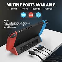 SiWiQU Switch Docking Station Kompatibel mit Nintendo Switch 1/OLED – Ansicht 3