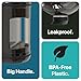 Hydro Gallon® - 1 Gallon Water Bottle Jug with Insulated Sleeve and Straw Lid, Handle, Time Marker, Pocket, Shoulder Strap. Daily Intake Leakproof BPA free Large Big Bottle Men. 128oz (Black)