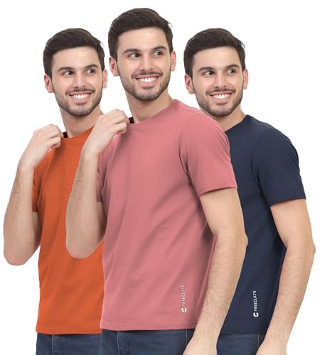 Image of Freecultr Truly Classic Organic Men's Cotton T-Shirt | Solid Round Neck Half Sleeve | Plain Stylish t Shirts | Regular Fit | Casual Comfortable T Shirt for Man