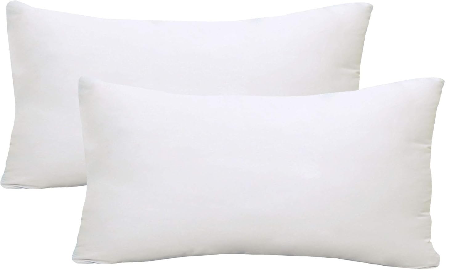FOAMSUPA Hypoallergenic Square Cushion Fillers Hollow-fiber Pillow Sham Stuffer | Cushion Inner Pads Throw Pillow Inserts White (2, 50cmx50cm (20”x 20”))