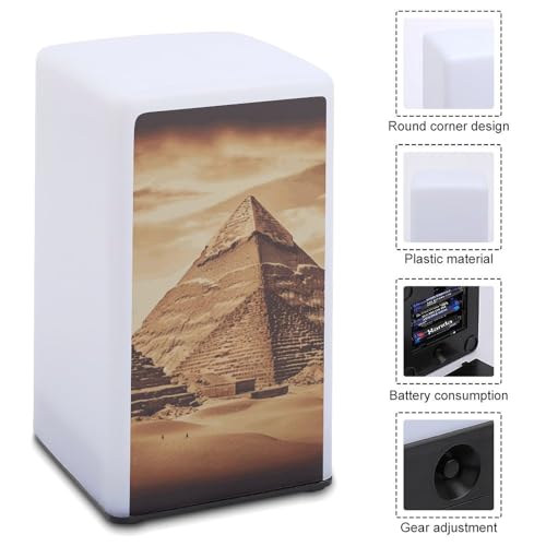 Lampe de bureau pyramide égyptienne vintage à intensité variable