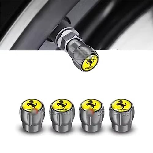 Confezione da 4 tappi valvola auto per Ferrari