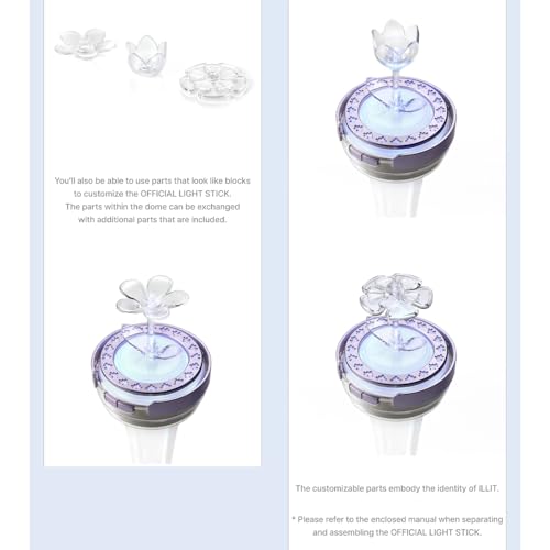 Image of ILLIT Official Lightstick + 3 Extra photocards Set
