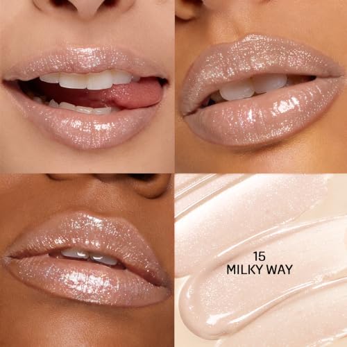 Image of Colors Queen Lip Luminizer Lip Gloss for Women | Hydrating & Glass Shine Finish | Highly Pigmented, Lightweight & Non-Sticky Formula | One Stroke Application | Long Lasting Lip Gloss Infused with Shea Butter (15 - Milky Way, 9ml)