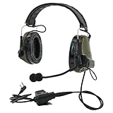 HEARFALCOM Comta III (Comta ii Headset Upgrade Version) Tactical Airsoft Sports Noise-Cancelling Pickup Silicone Earmuffs Shooting Headset (FG)