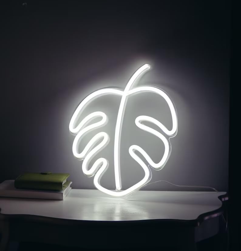 Miniatura 5 de Monstera Leaf LED Neon Sign, Custom Neon Sign Led Sign for Bedroom Room Home Yard Bar Party Wall Decor Neon Wall Art Cute Neon Sign Yard Neon Sign