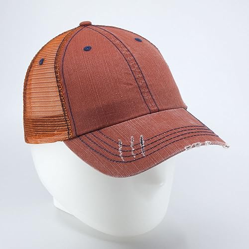 Image of The Vintage Year Distressed Cotton Unstructured Soft Mesh Breathable Adjustable Dirty Wash Dad Hat Trucker Baseball Cap