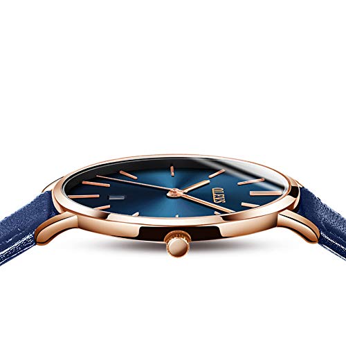 OLEVS Ultra-Thin Women's Dress Watch - Minimalist Quartz Leather Strap, Waterproof & Slim Design for Elegant Ladies - Image 2