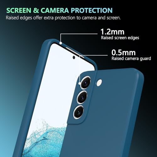 Image of for Samsung Galaxy S22 Case Dark Blue, Scratch Resistant with Soft Touch, Slim Thin Phone Cover for Samsung Galaxy S22