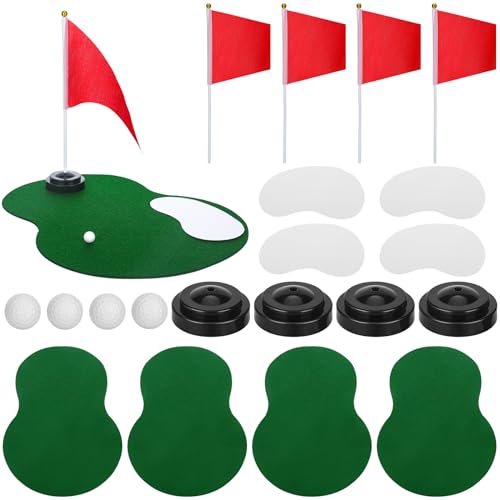 Tinideya 4 Set Golf Party Centerpieces Table Decorations with Ball Sand Trap Red Flag Plastic Flag Stand for Golf Themed Birthday Baby Shower Party Supplies by Tinideya - Used condition - US$17.09