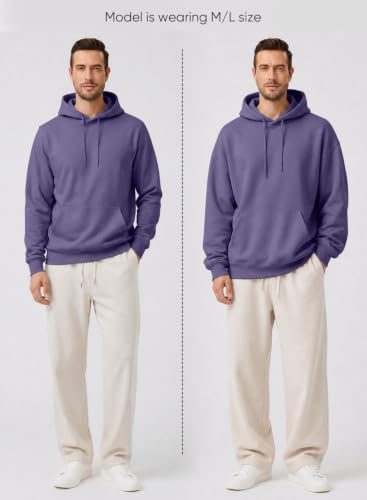 Image of JMIERR Mens Casual Oversized Hooded Collar Drawstring Cotton Hoodies Pullover Sweatshirts Casual Long Sleeve Shirts