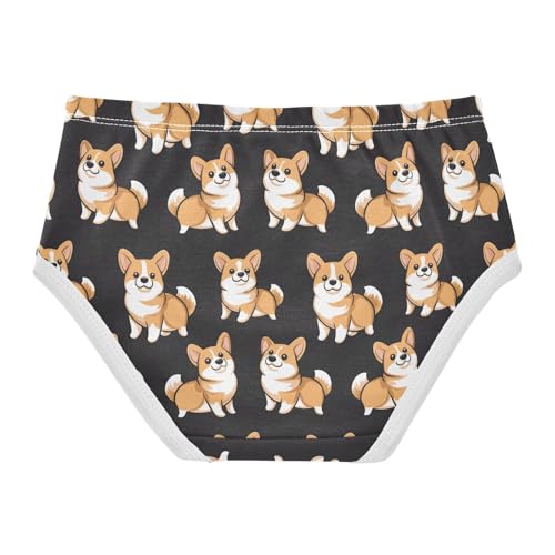 Girls Underwear Soft Cotton Corgis Kids Panties in Sizes 2/3t, 4t, 5t, 6 and 82