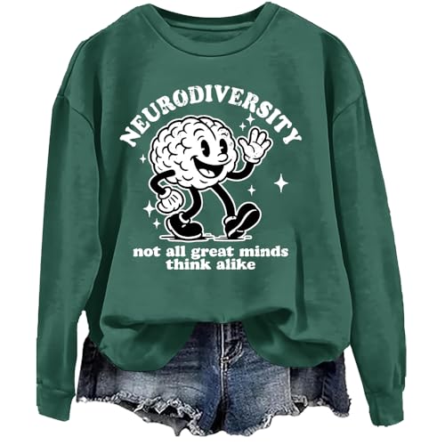 Neurodiversity Sweatshirt Neurodiversity Not All Great Minds Think Alike Sweatshirt Long Sleeve - Main Image