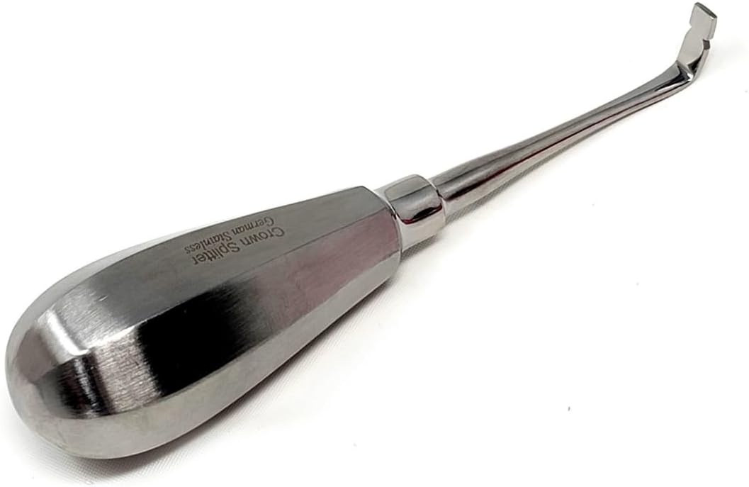 Dental Elevator Crown Splitter Spreader Remover Right Angled 90 Degree Curved Tip Stainless Steel Tooth Extracting Hollow Handle Instruments