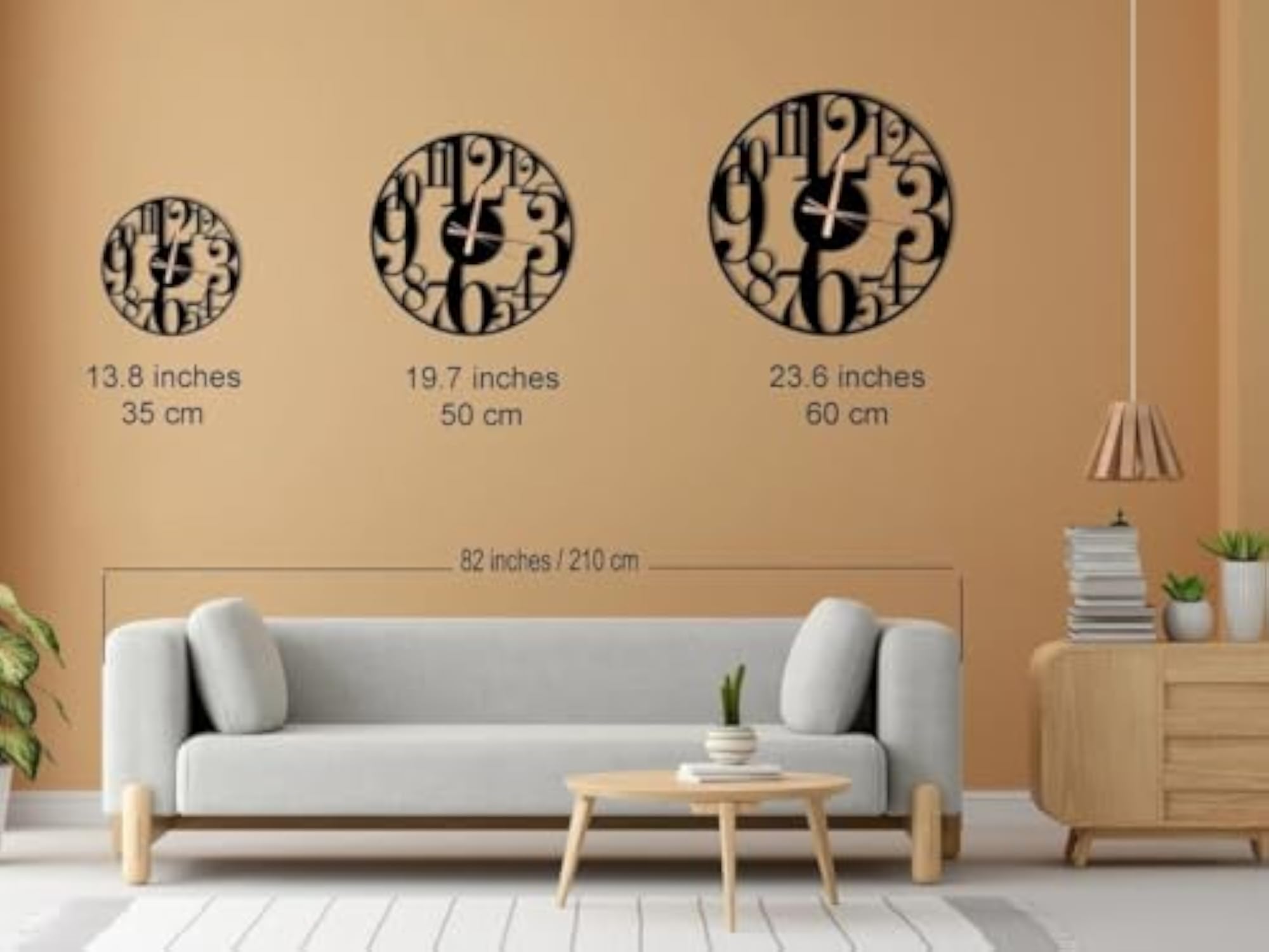 Rustic Metal Wall Clock, Modern Farmhouse Decor