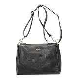 RYŁKO - Damen Tasche I Mittlere Größe I Glattleder I Reißverschluss I Auße- und Innentaschen I Funktionell I Klassisches Design I Sorgfältig Gemacht I R40523TB - Schwarz