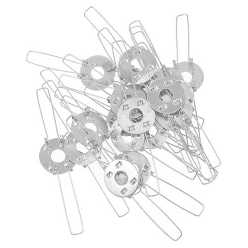 OSALADI 30pcs Lighting Spring Buckle Lamp Holder Spring Clip Universal Lamp Clip Lamp Securing Clip Lamp Spring Clips Downlight Securing Clamps Ceiling Lights Spring Clip Iron Silver