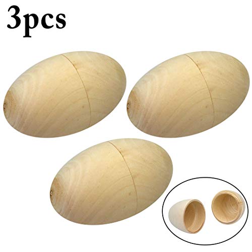 Preisvergleich Produktbild Joyibay 3PCS Osterei DIY Hölzernes Miniei Spielzeug für Kinder DIY Fertigkeit