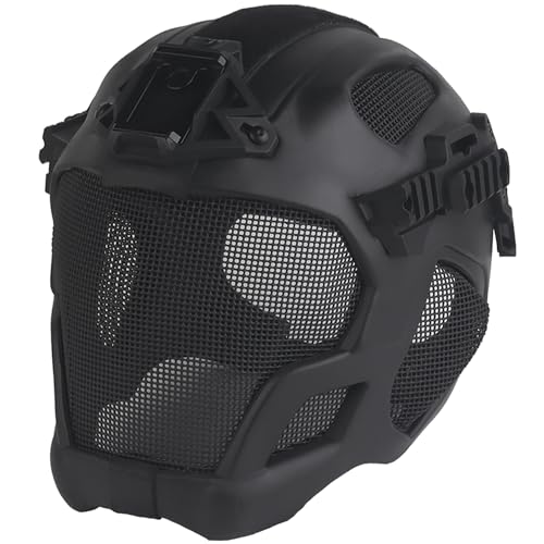 Tactical Airsoft Helmet with Metal Full Face Mesh Mask for Adult Teen by Willbebest - Used condition - US$66.94