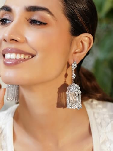 Image of Rubans Oxidised Jhumka Earrings Ghungroo Boho Statement Jewellery Gift for Women & Girls