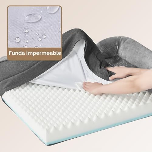 Miniatura 4 de Eheyciga Cama Ortopedica Y Viscoelastica Para Perro Extra Grande 106x76x18.5 Cm, Memory Foam Sofa Para Perros Lavable, Cama Gato Suave, Gris Oscuro