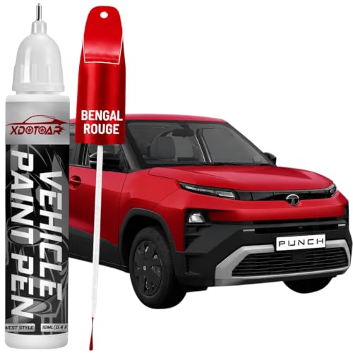 Image of xdotoar Car Touch Up Paint Pen for Tata PUNCH BENGAL ROUGE | Factory Color Matched 2K Paint Technology | Car Scratch Remover & Paint Chip Repair | Quick Dry Formula | Rust Protection | 18ml