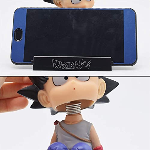 Image of AUGEN Super Hero Goku DBZ Grey Action Figure Limited Edition DBZ Bobblehead with Mobile Holder for Car Dashboard, Office Desk & Study Table (Pack of 1)