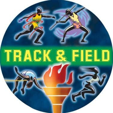 Crown Awards Track and Field Gold Rhinestone Pin, Gold Track and Field Pins