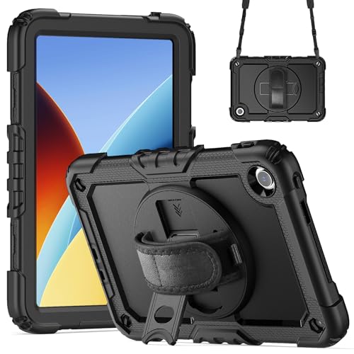 Coque Xiaomi Redmi Pad SE 9.7 2026 intégrale noire avec protège-écran et béquille