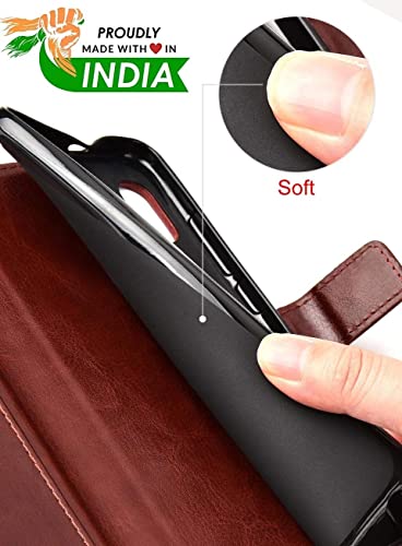 Image of Compatible with Vivo S1 Pro, 1920, PD1945F EX, 1920 20 Flip Cover Magnetic Leather Wallet Case Shockproof TPU for Vivo S1 Pro, 1920, PD1945F EX, 1920 20 (Brown)