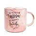 Vilight New Grandma Mug Gifts for Nana - the Best Mom Get Promoted to Grandma - Marble Ceramic Coffee Cup 11oz