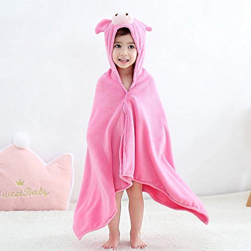 Gown Bathrobe Cute Piggy Bathrobe Kids Cartoon Hoodies Girls Sleepwear Bath Towels Kids Soft Bathrobe Pajamas Children Clothing