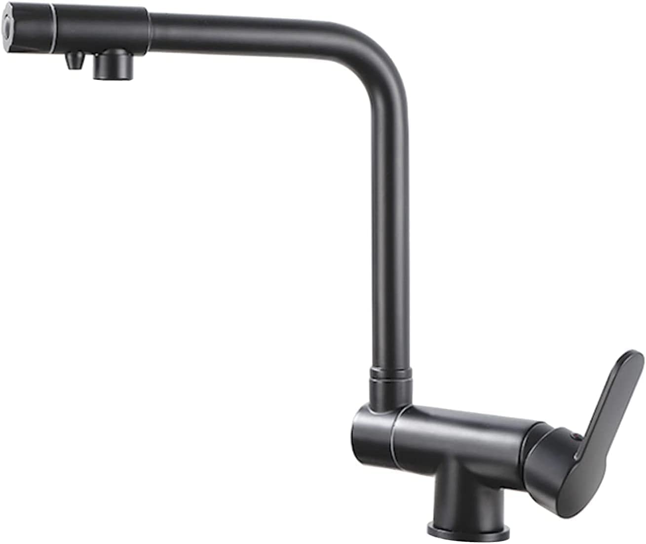 HTTGDGDH 3In1 Kitchen With 360° Rotationblack Filter For Reverse Osmosis Systems Dual Mode Durable Design For Home Use Modern Sink Fixture,Black-Einspielermodus
