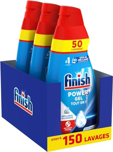 Finish Power Gel Tout En 1 - Détergent Lave-Vaisselle 3L (3x1L)
