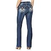 WallFlower Women's Luscious Curvy Bootcut Mid-Rise Bling Insta Stretch Juniors Jeans (Standard and Plus), Twinkle, 11