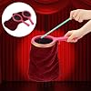 2 Pcs Magic Props Change Bag with Paper Pull Flower, Magic Change Bag with Zipper Twisting Handle Trick Pouch Stage Prop Accessories Make Things Appear or Disappear for Magic Tricks