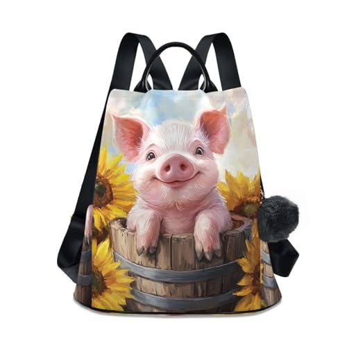 Mochila de mujer Cute Pig ideal para paseos por la ciudad